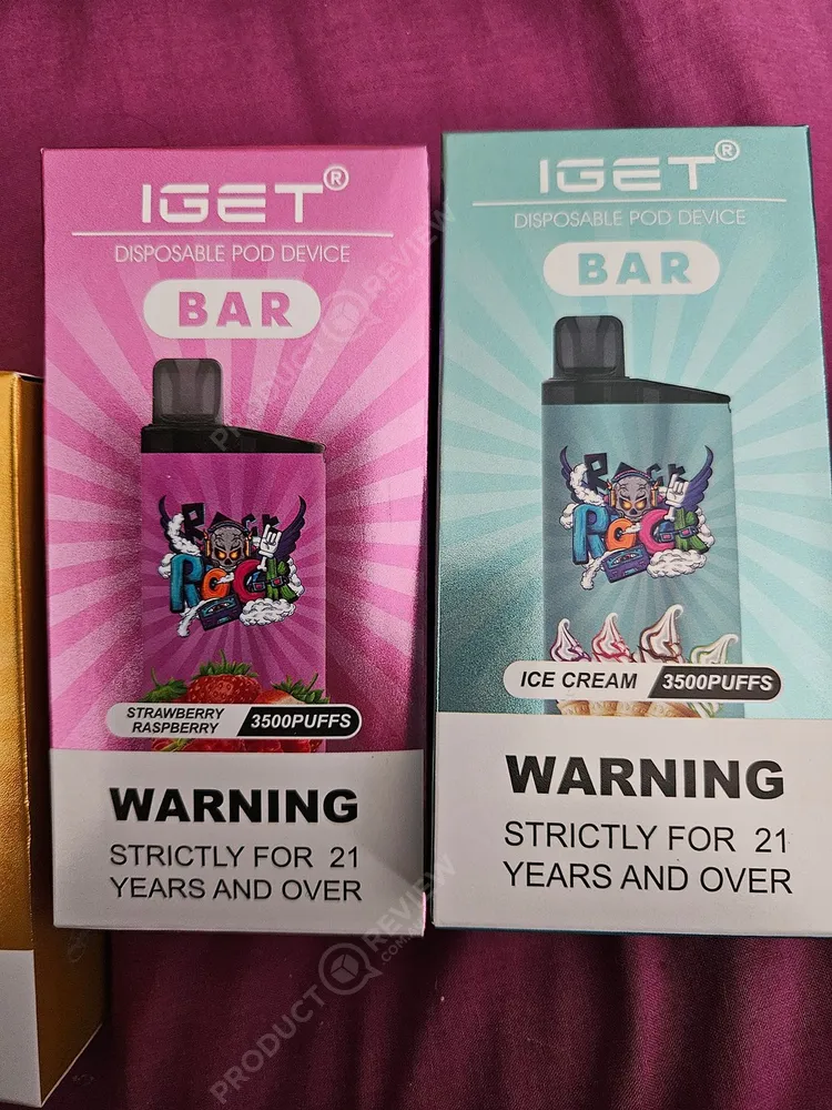 Genuine IGET Bar vapes from a recent Vape Shop AUS delivery